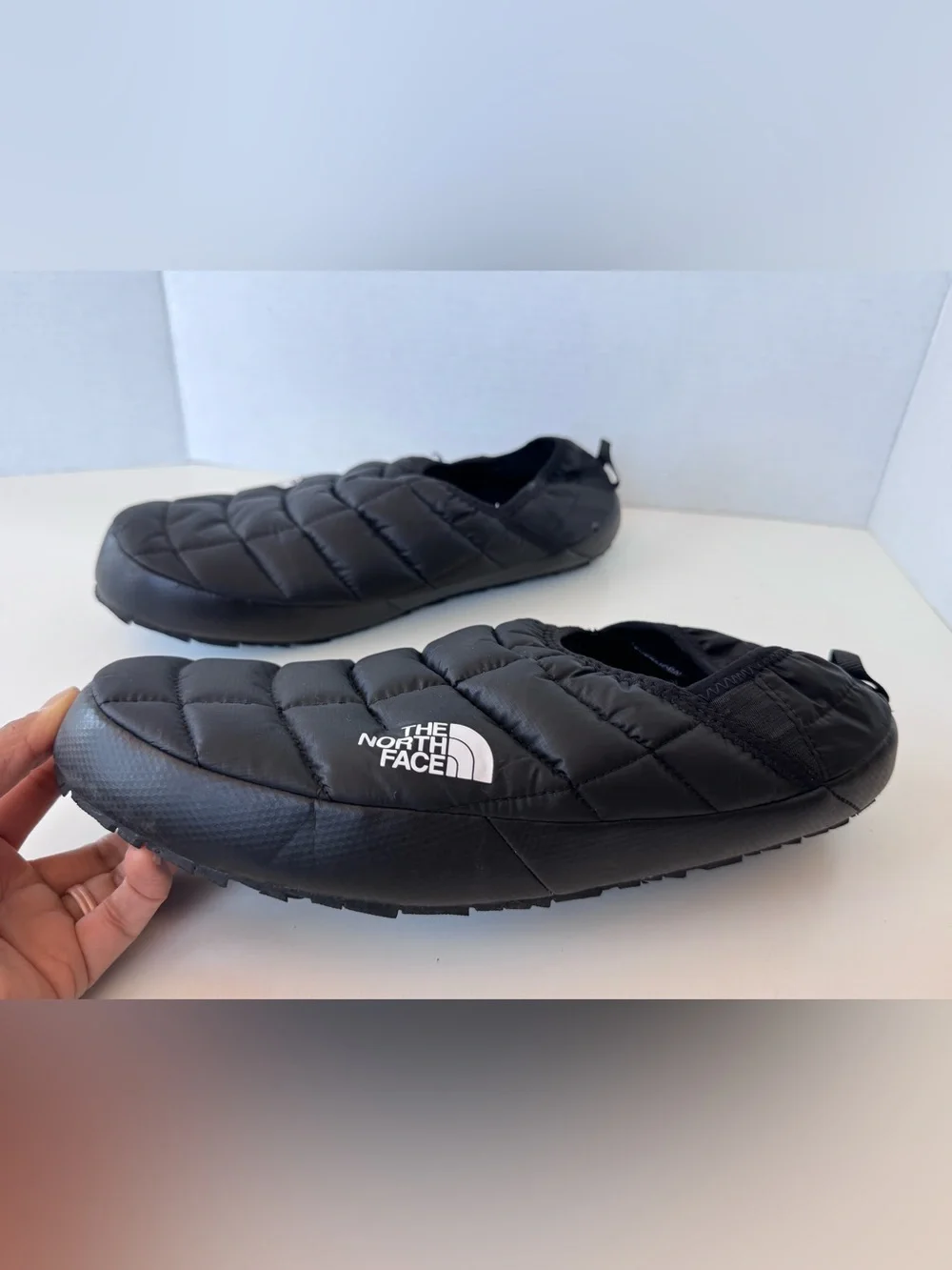 THE NORTH FACE MEN'S THERMOBALL TRACTION MULE V BLACK SLIP ON SLIPPER SHOES 12